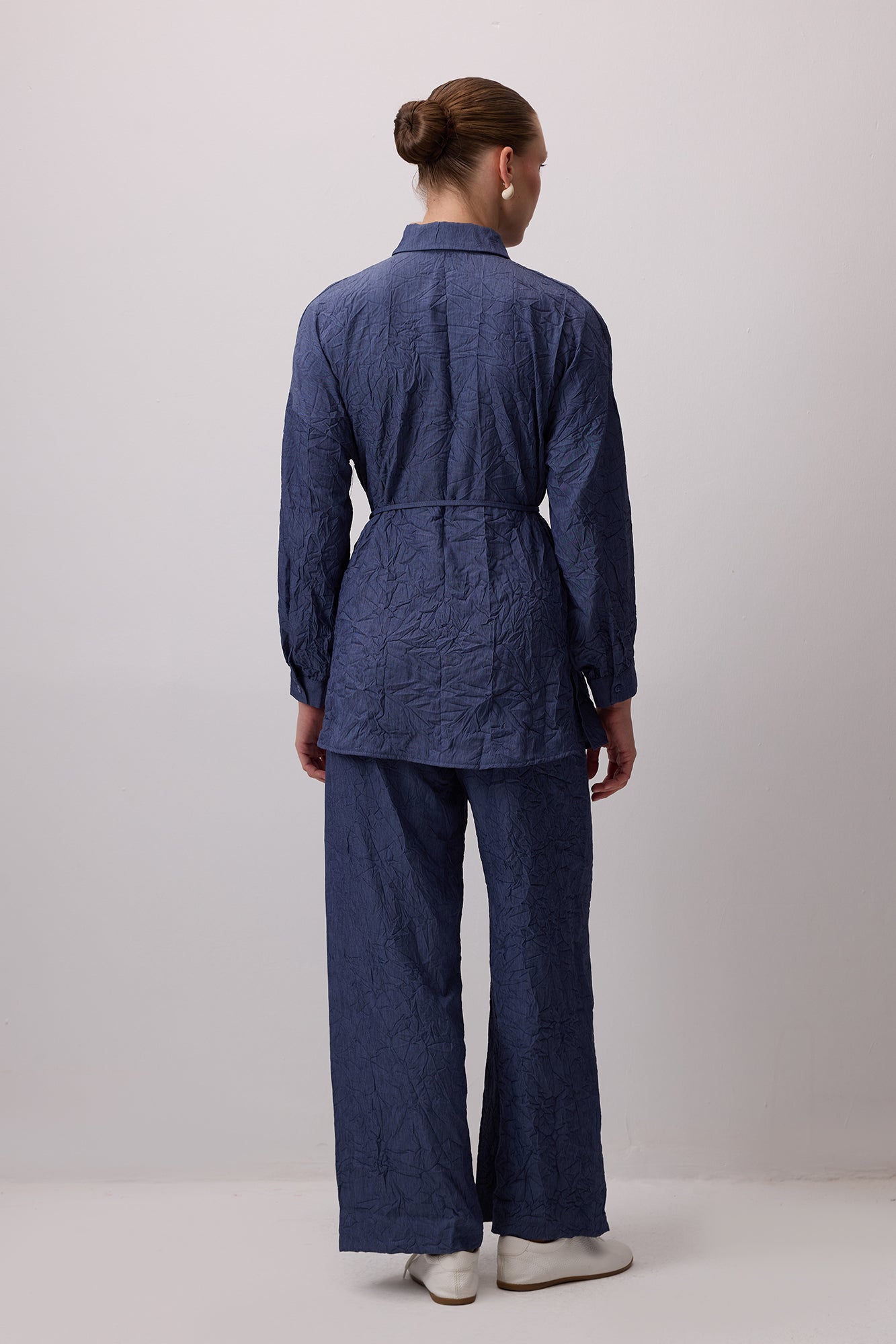 Crushed Shirt Trouser Set