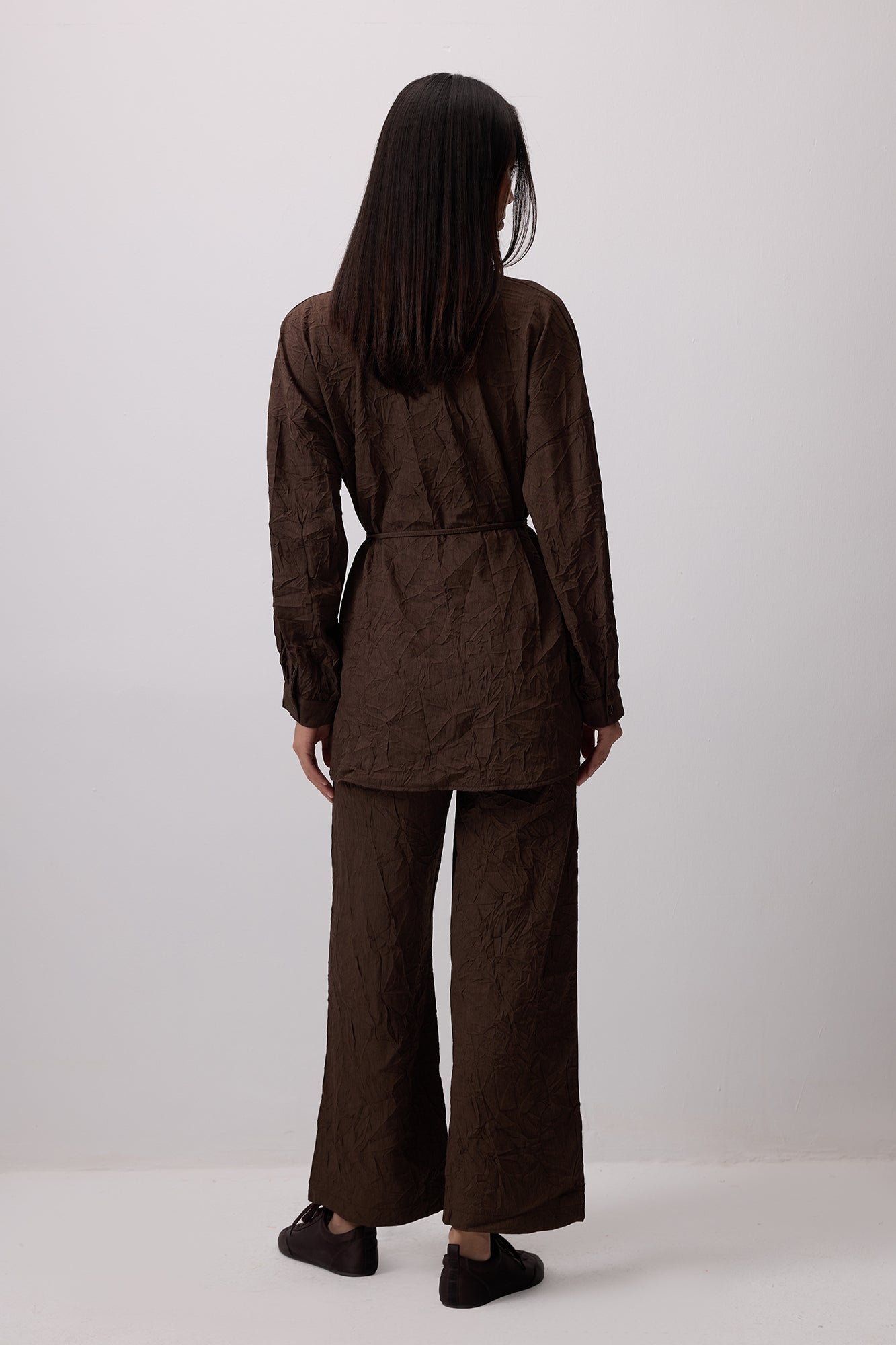 Crushed Shirt Trouser Set
