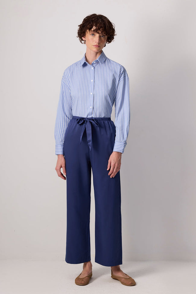 Navy Blue Women Trousers Hover Image
