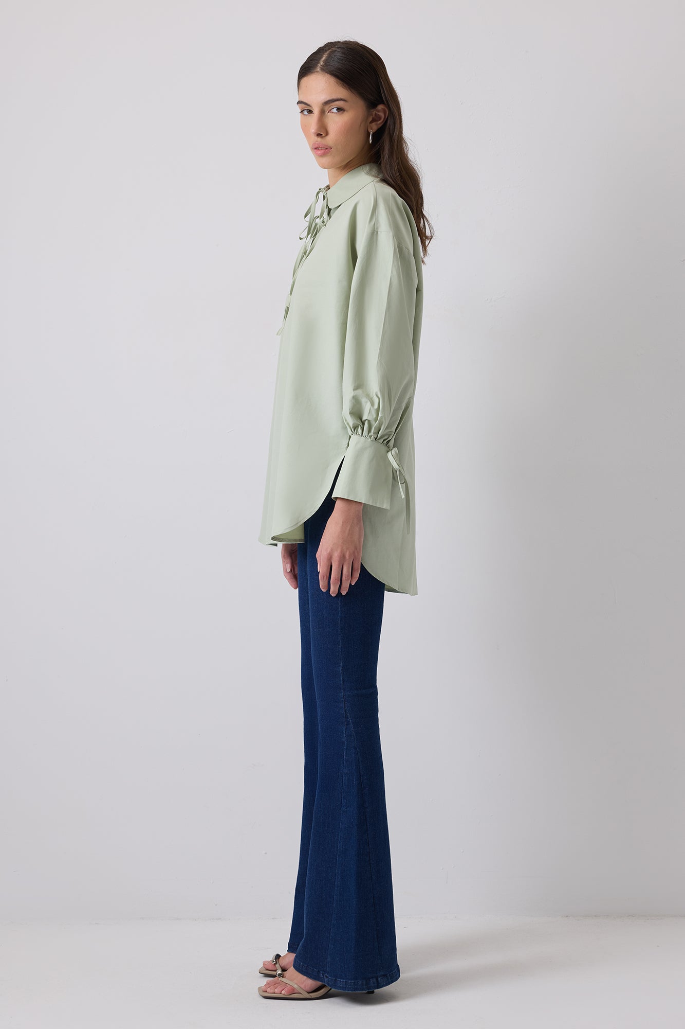 100% Cotton Binding Shirt Collar Tunic