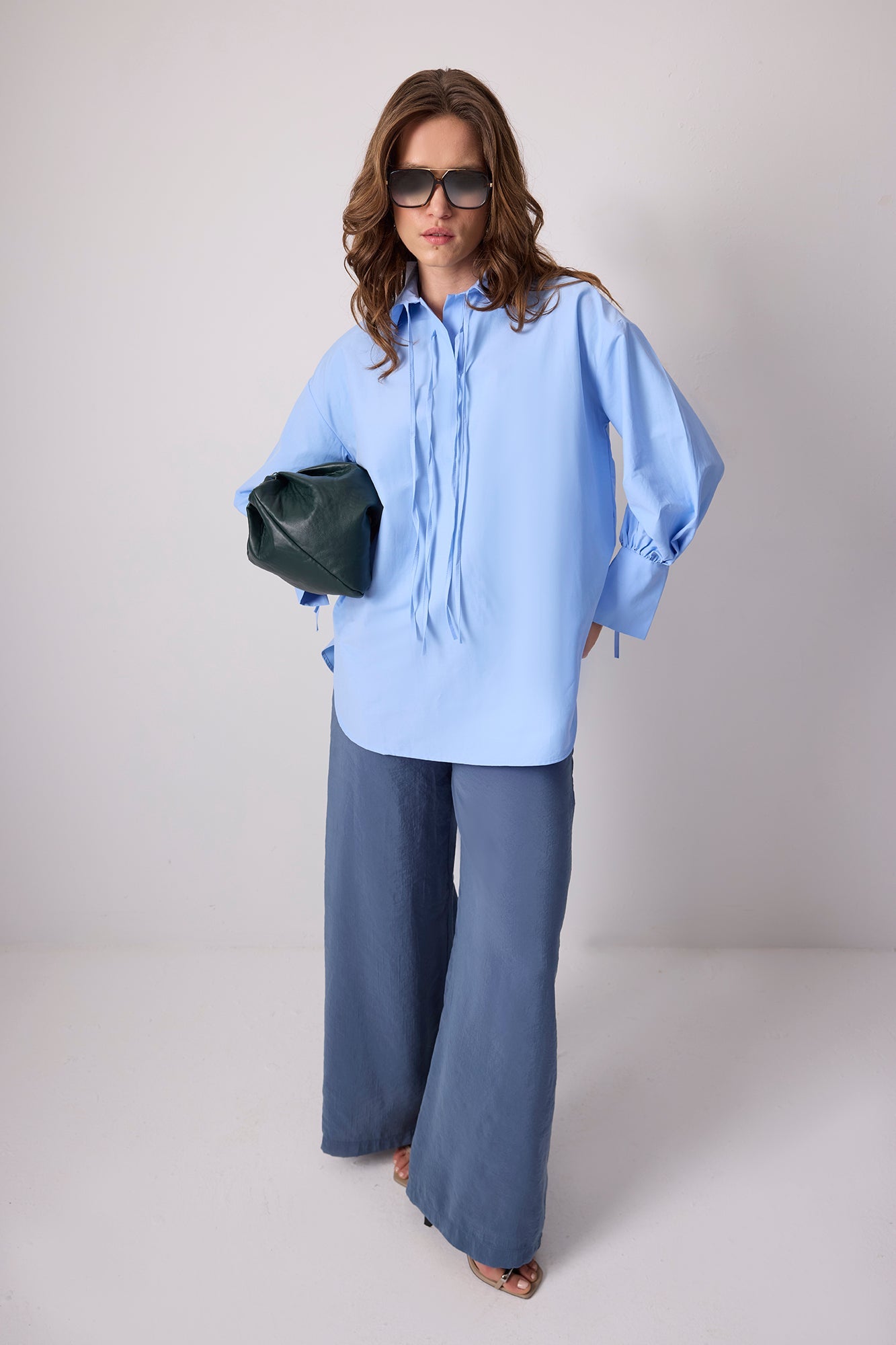 100% Cotton Binding Shirt Collar Tunic