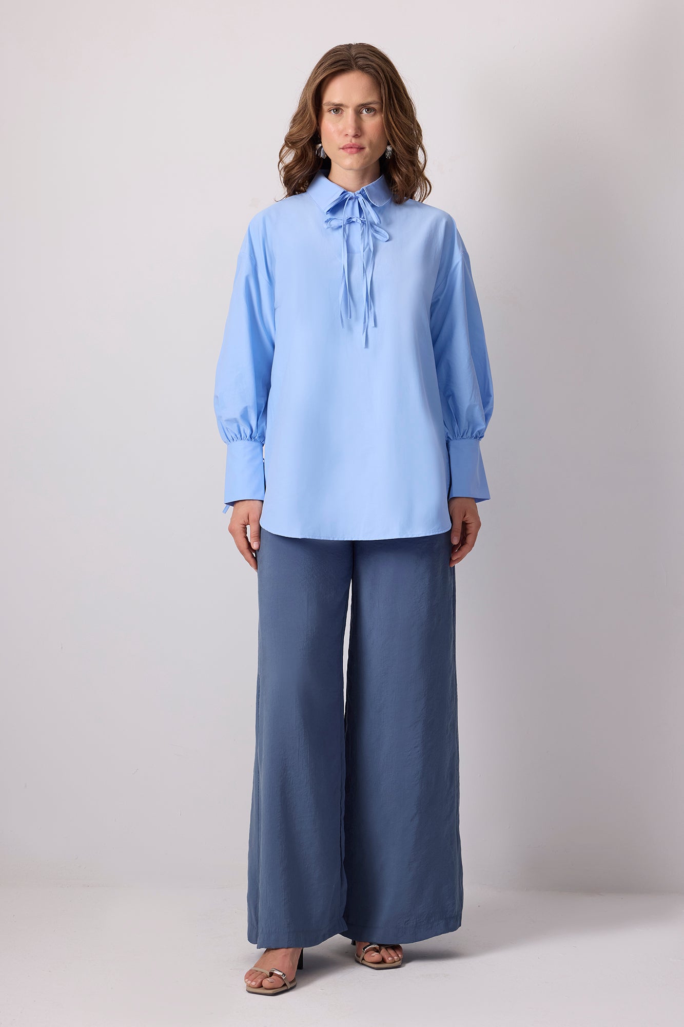 100% Cotton Binding Shirt Collar Tunic