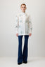Flower Embroidered Poplin Shirt