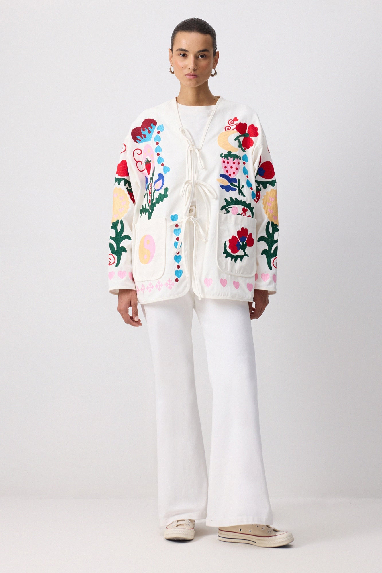 Embroidered Gabardine Jacket