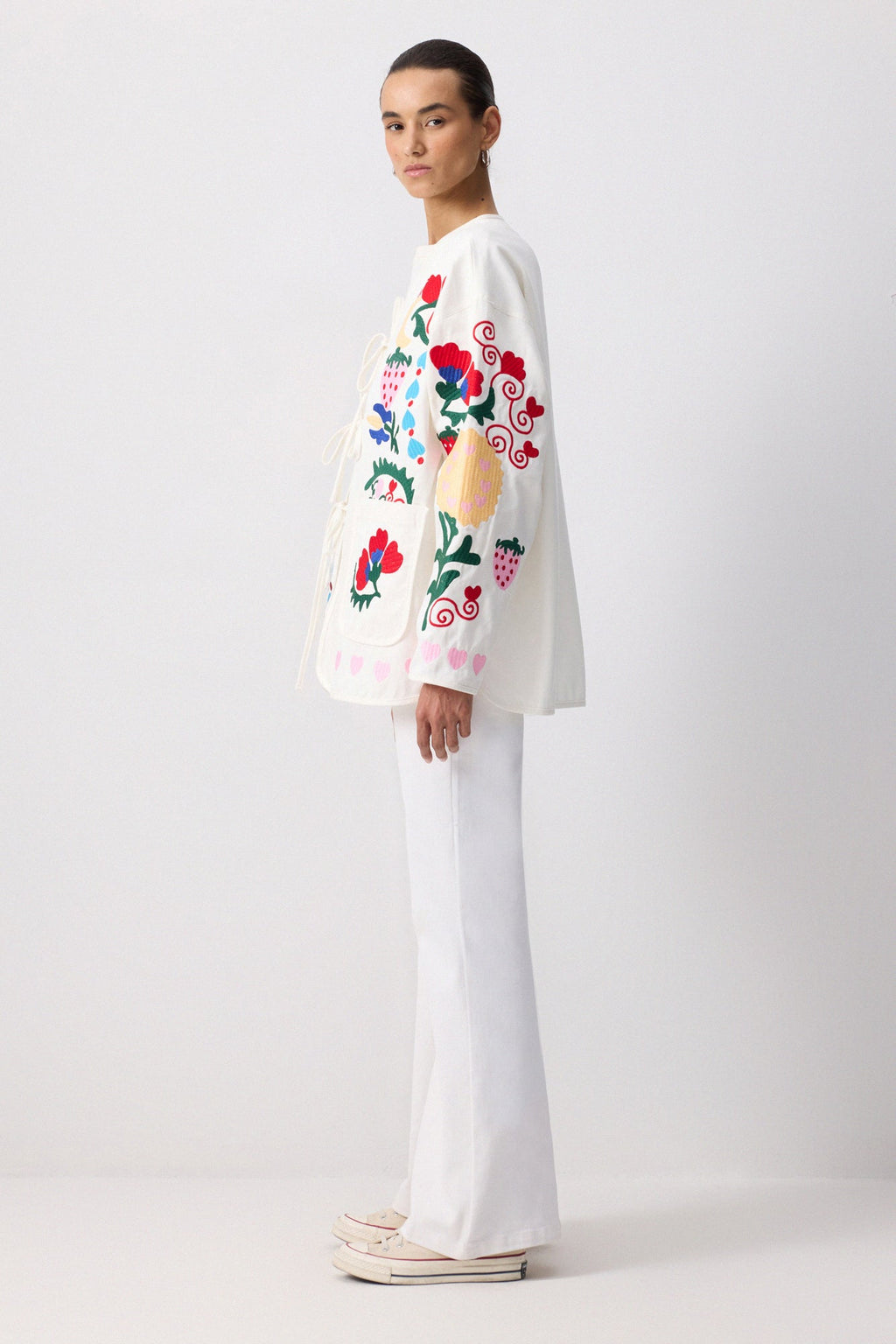 Embroidered Gabardine Jacket