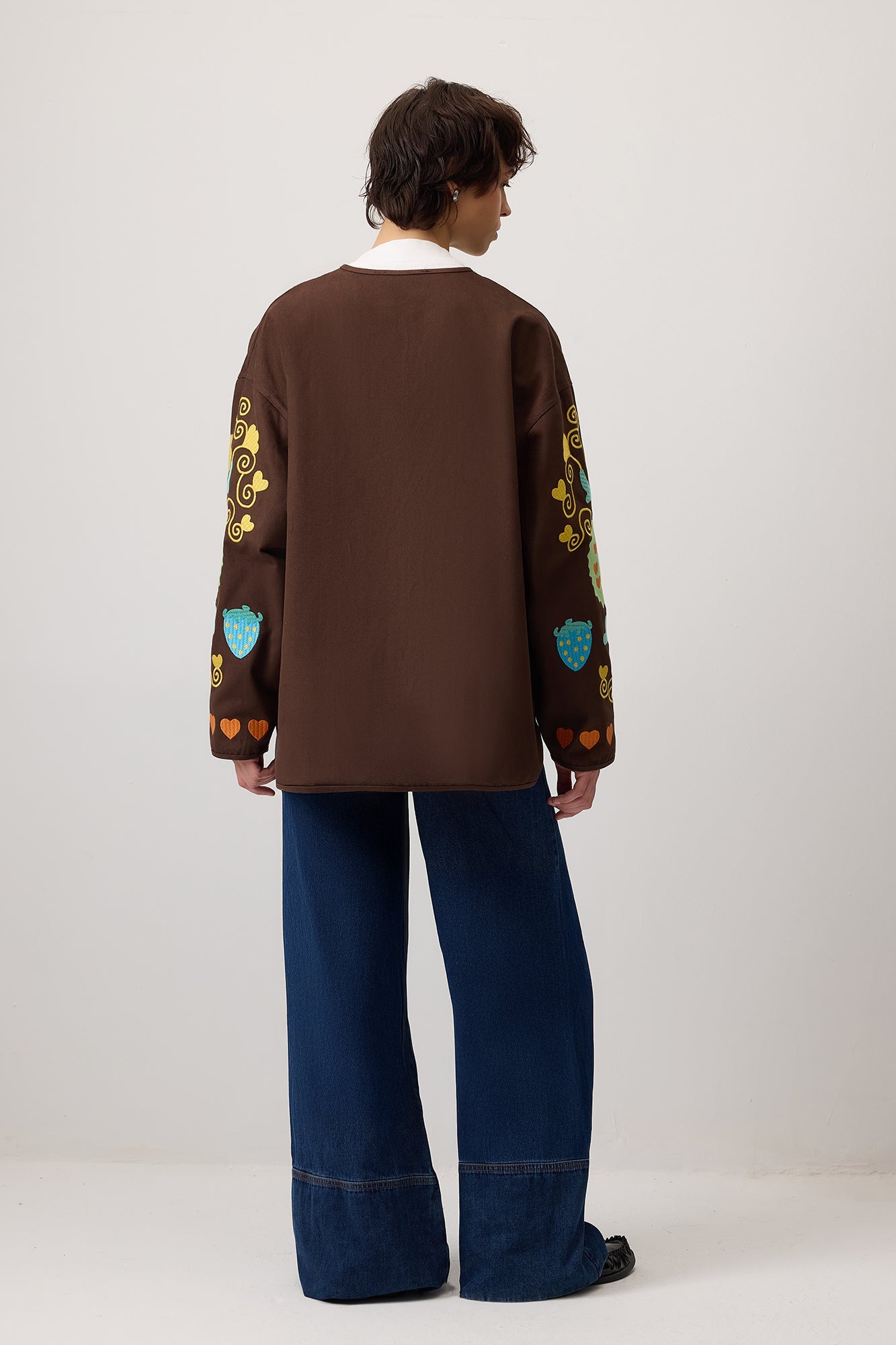 Embroidered Gabardine Jacket