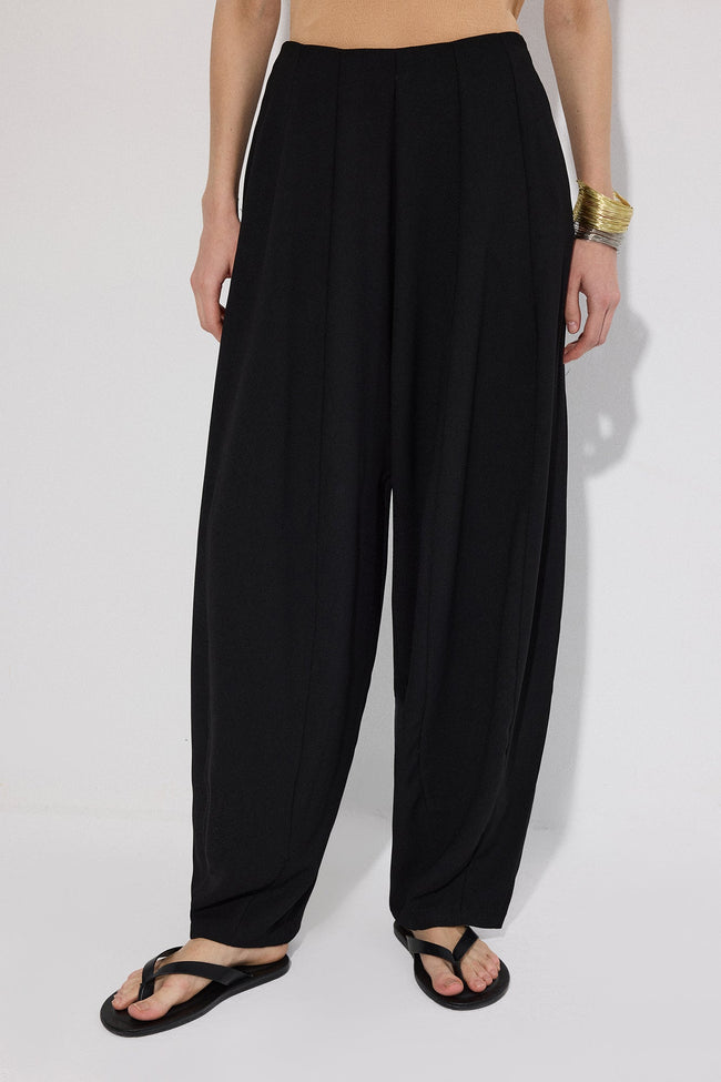 Pleated Crepe Trousers Hover Image