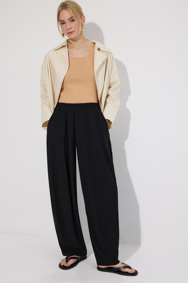 Pleated Crepe Trousers Main Image