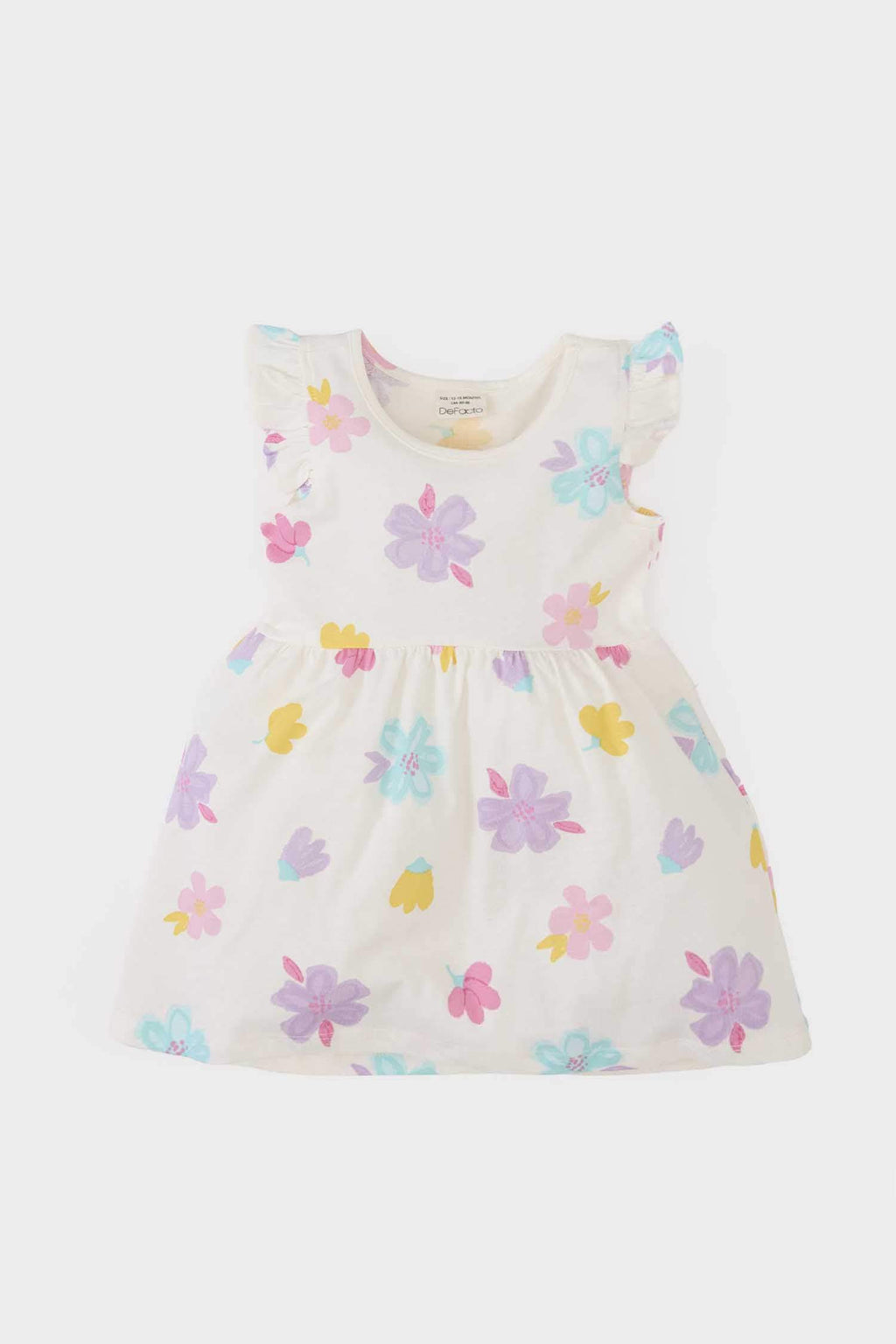 Girl Baby Floral Pattern Short Sleeve Dress