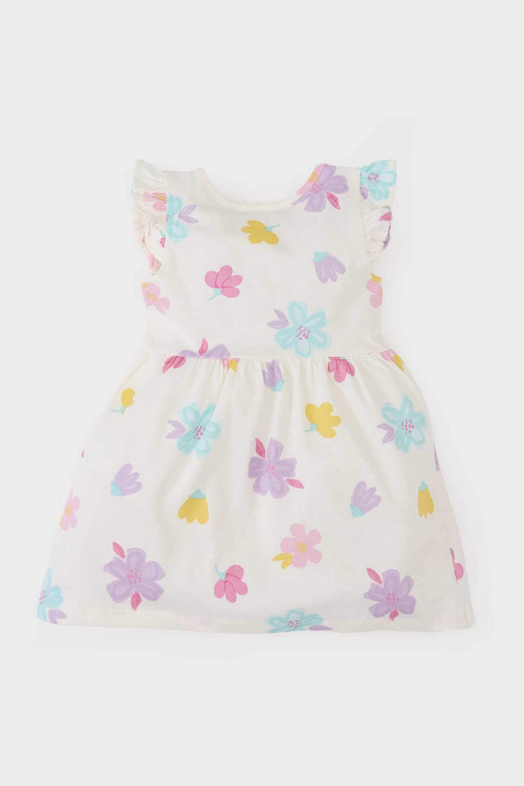 Girl Baby Floral Pattern Short Sleeve Dress