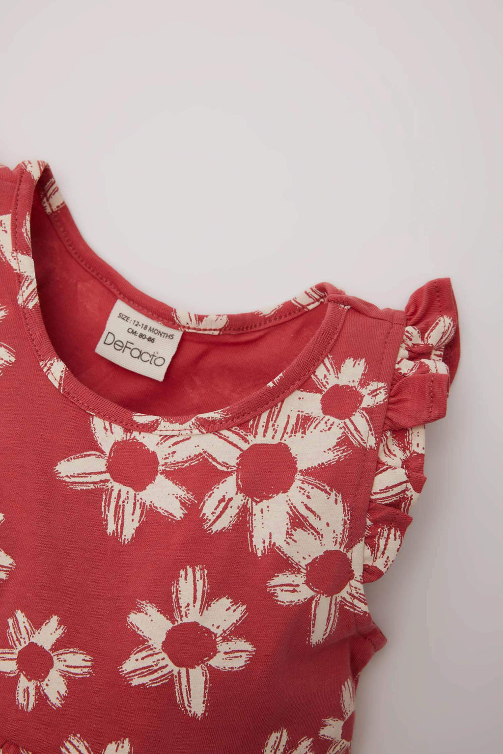 Girl Baby Floral Pattern Short Sleeve Dress