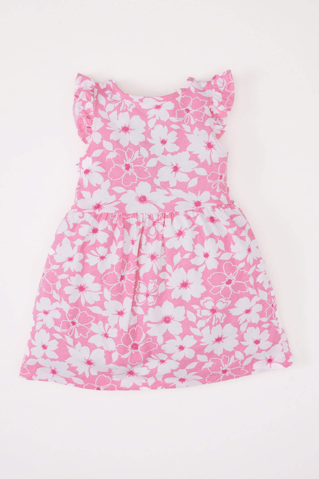 Girl Baby Floral Pattern Short Sleeve Dress
