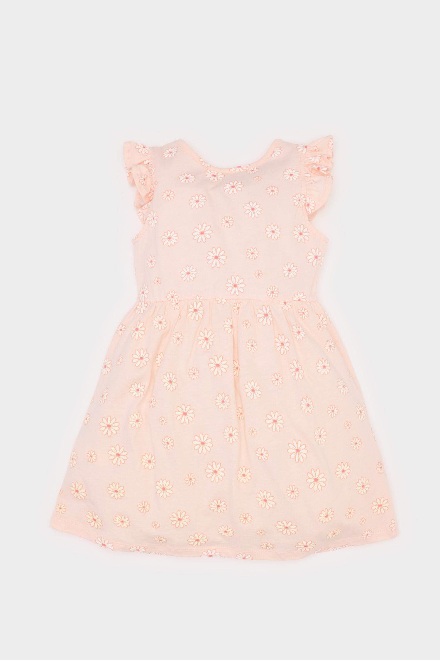 Girl Baby Floral Pattern Short Sleeve Dress