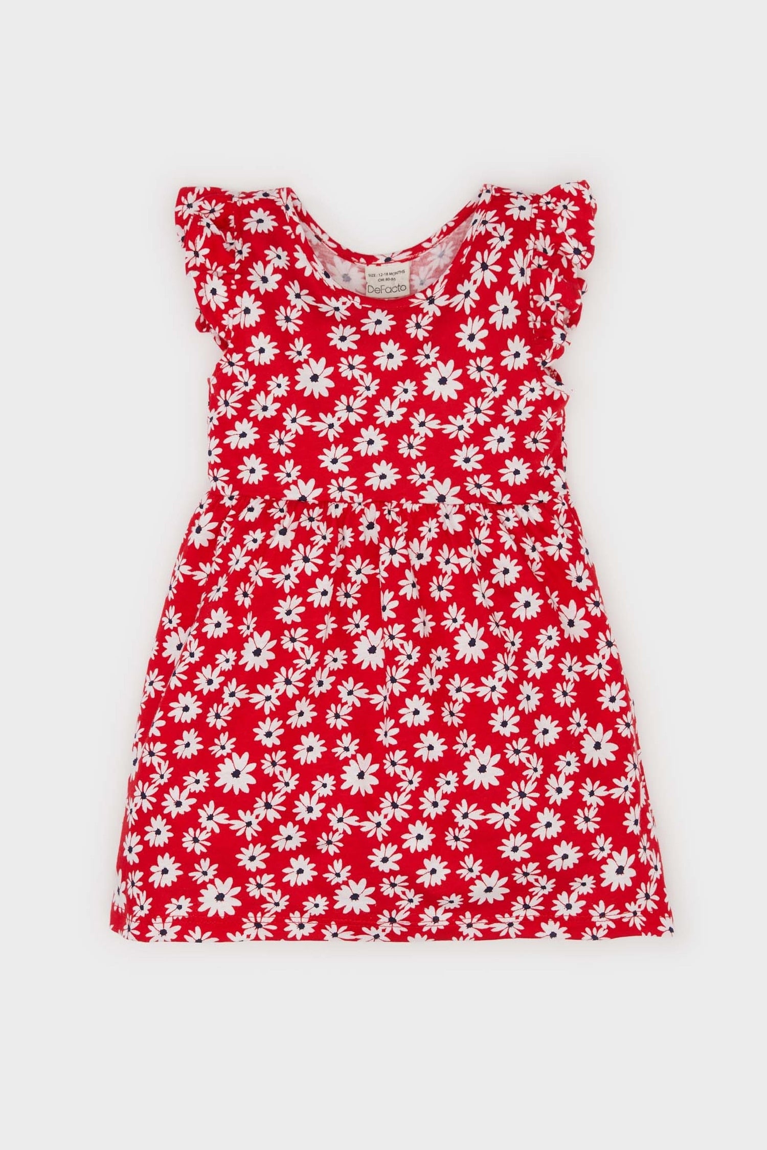 Girl Baby Floral Pattern Short Sleeve Dress