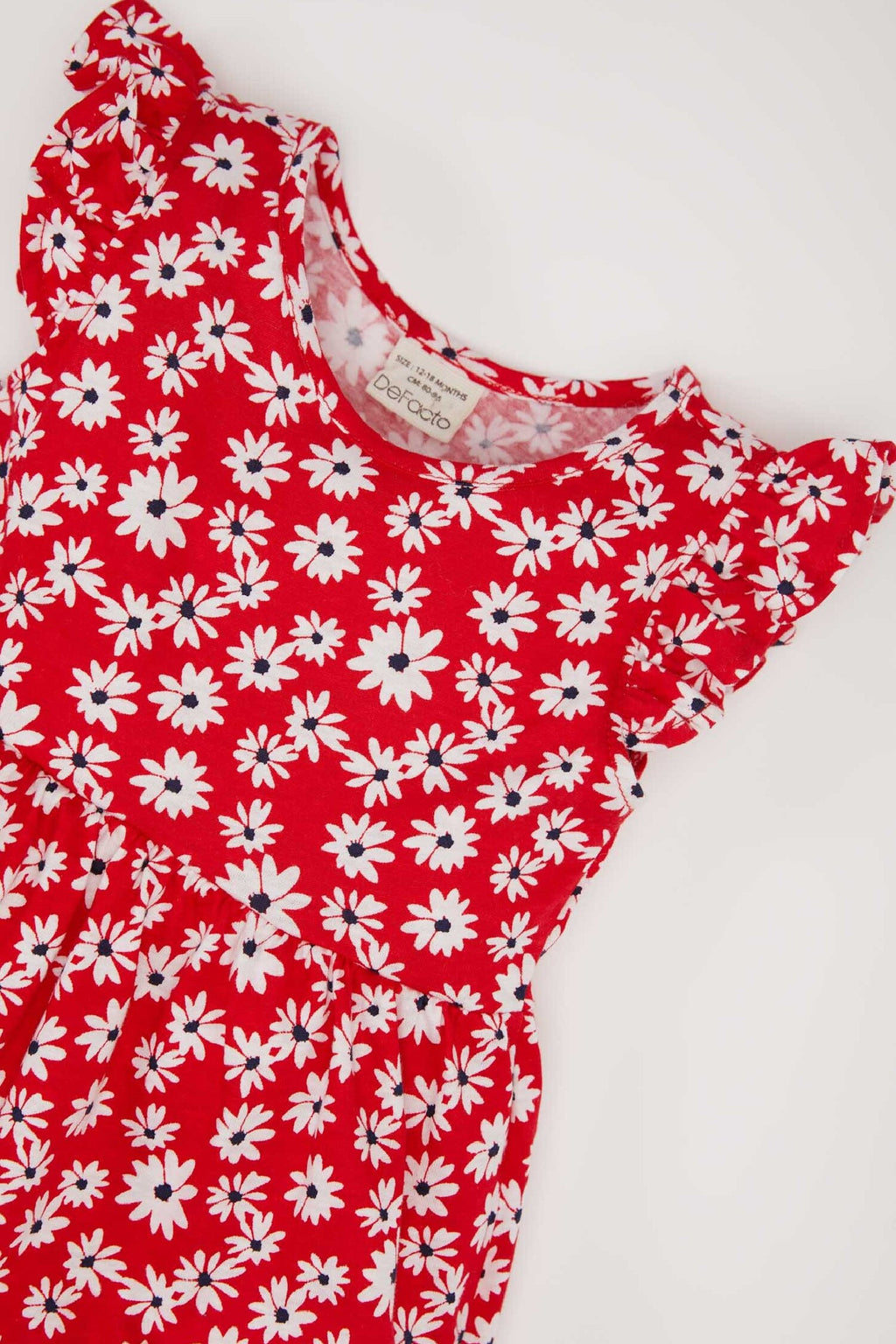 Girl Baby Floral Pattern Short Sleeve Dress