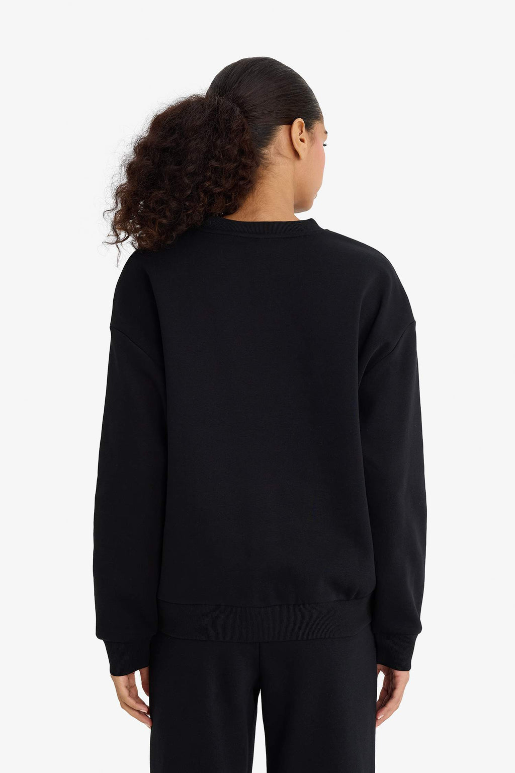 Relax Fit Crew Neck Basic Thick Sweatshirt