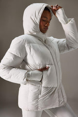 Water-repellent, regular fit, half-fleece lined, hooded, zippered winter coat.