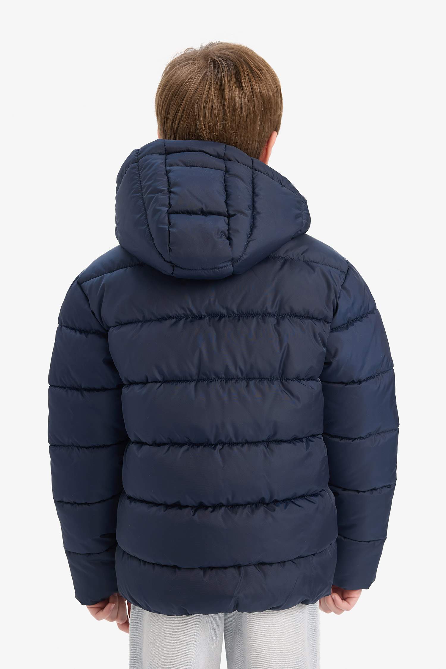 Boys Waterproof Hooded Zippered Puffer Jacket