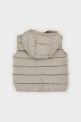 Baby Boy School Waterproof Hooded Zippered Taffeta Puffer Vest