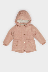 Baby Girl Hooded Snap Coat