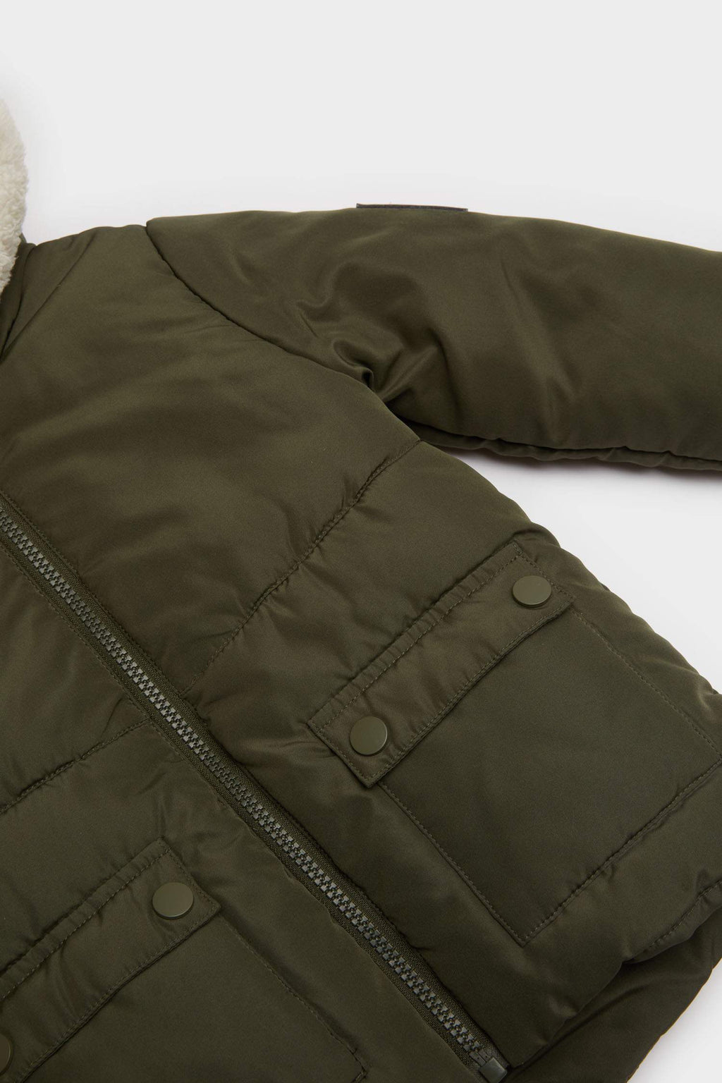 Baby Boy Waterproof Hooded Jacket with Plush Lining and Zipper