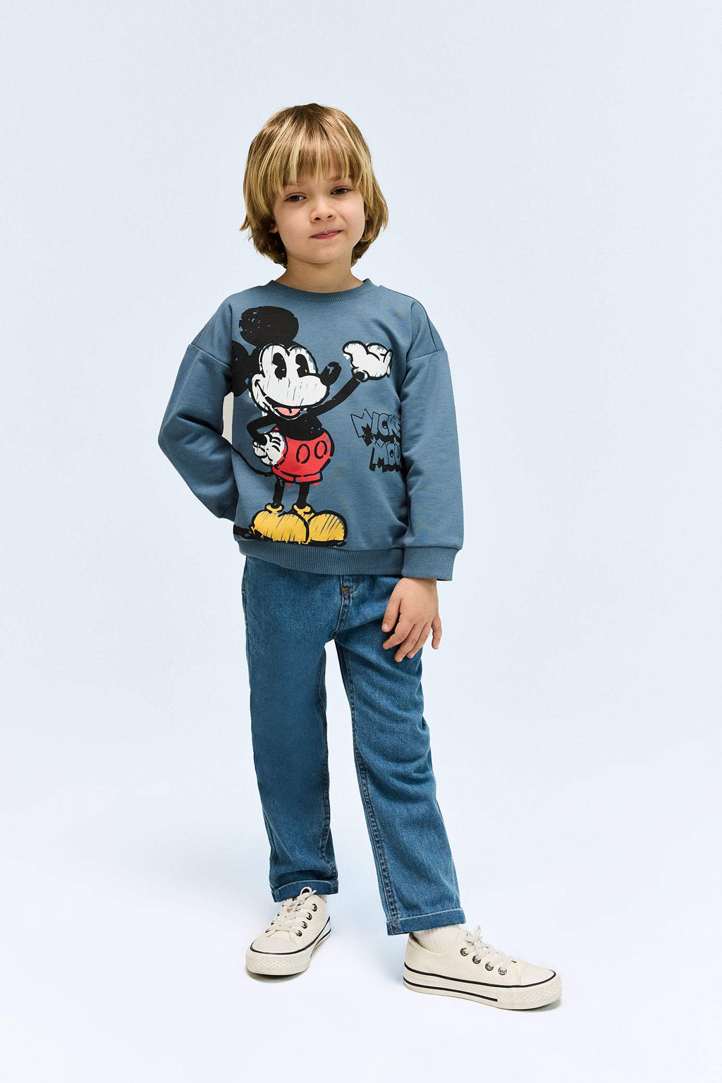 Boy Boy Elastic Waist Straight Leg Jeans