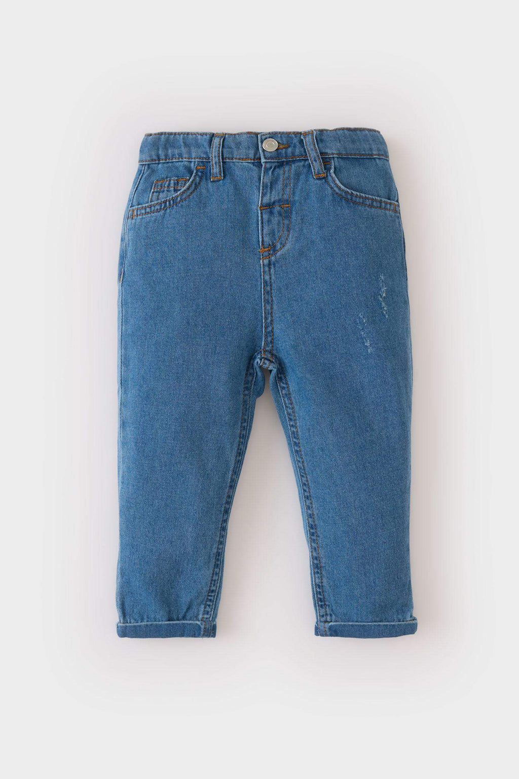 Boy Boy Elastic Waist Straight Leg Jeans