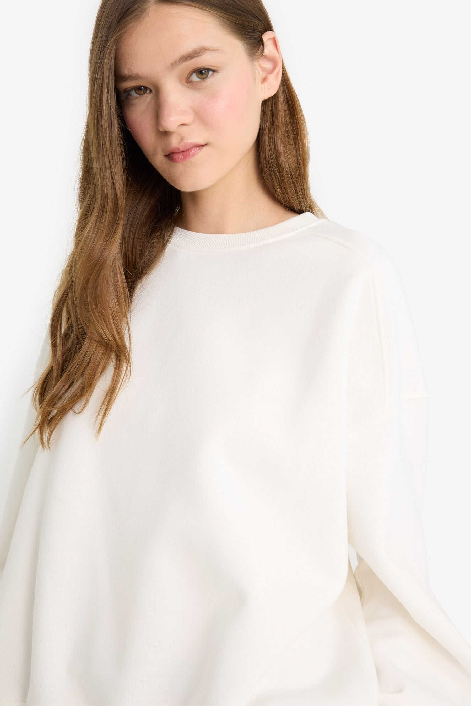 Coool oversized wide fit crew neck thick fabric sweatshirt