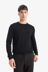 Regular Fit Crew Neck Basic Plain Premium Knitwear Sweater