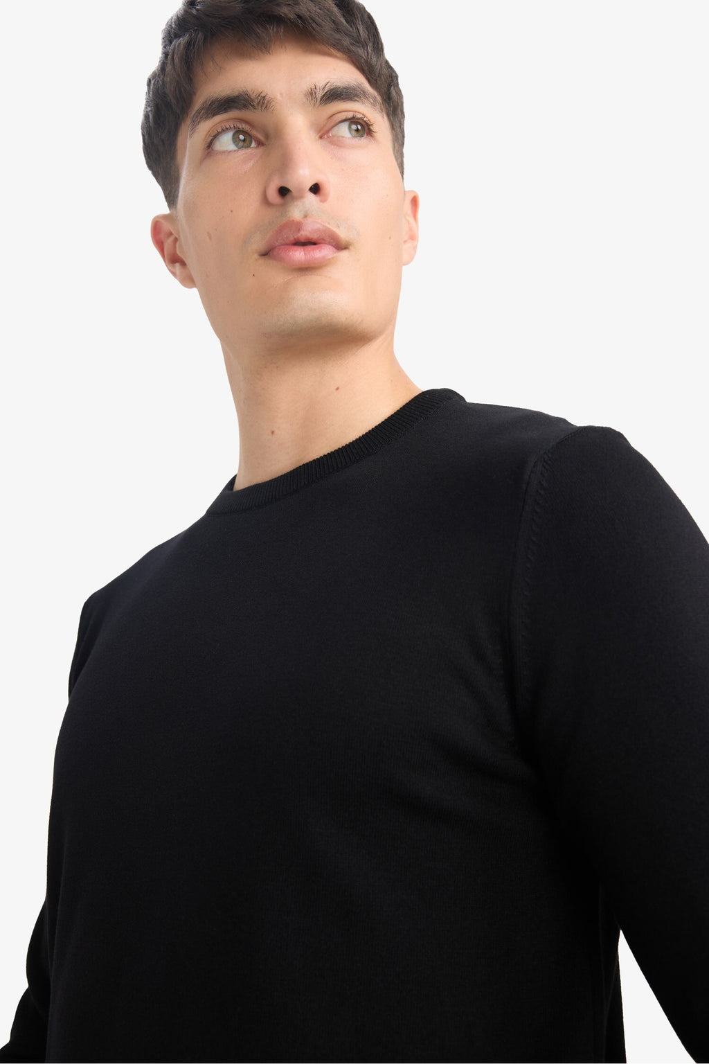 Regular Fit Crew Neck Basic Plain Premium Knitwear Sweater