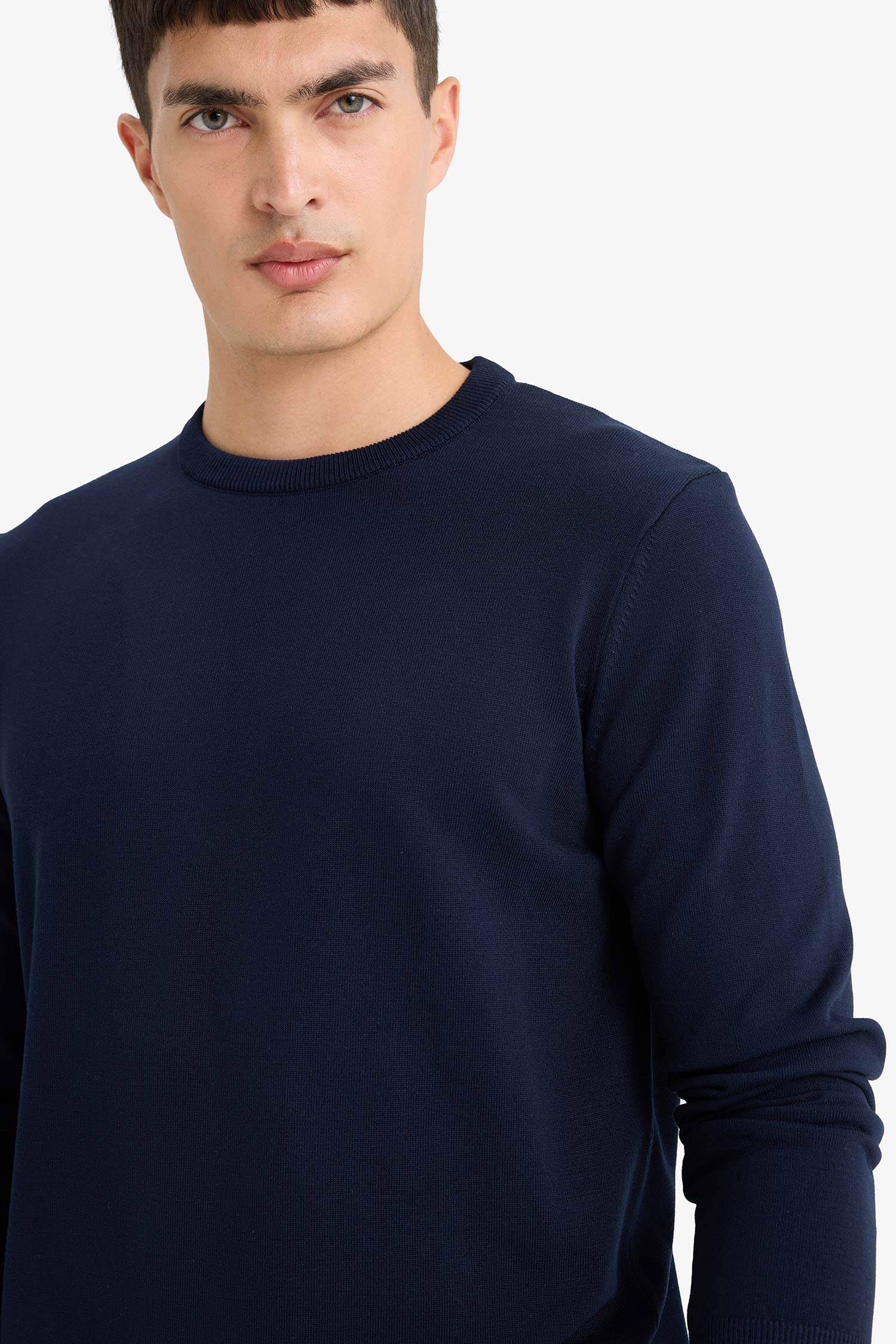 Regular Fit Crew Neck Basic Plain Premium Knitwear Sweater