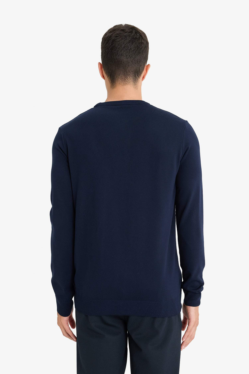 Regular Fit Crew Neck Basic Plain Premium Knitwear Sweater