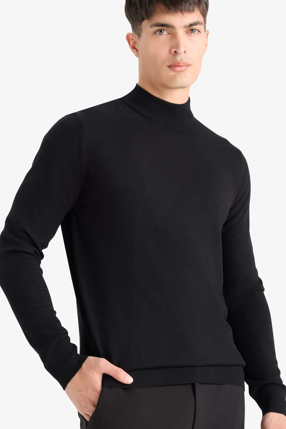 Regular Fit Turtleneck Premium Knit Sweater