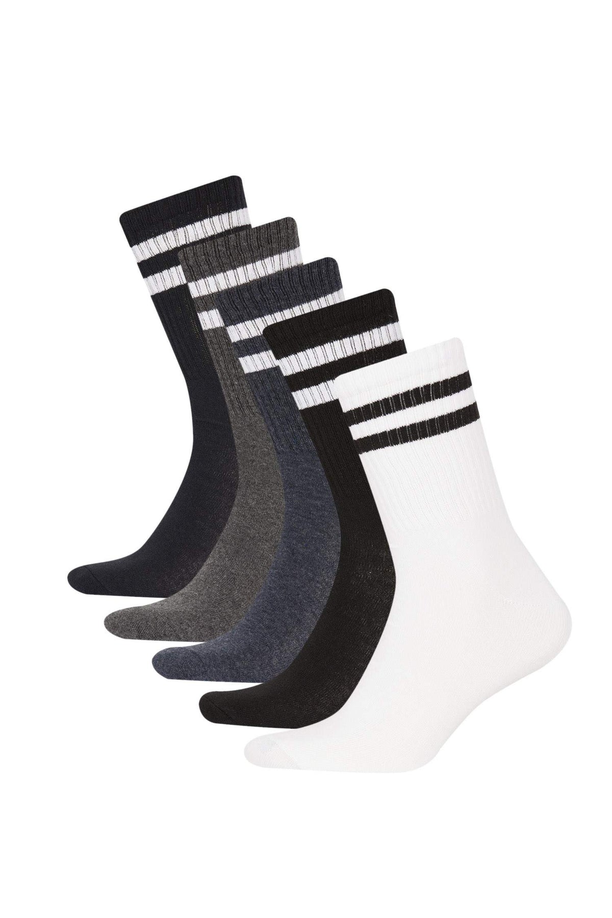 Men 5-Pack Cotton Long Socks