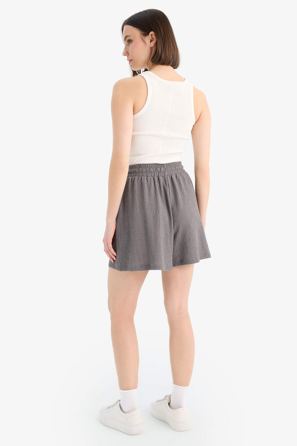 Loose Fit Crepe Shorts