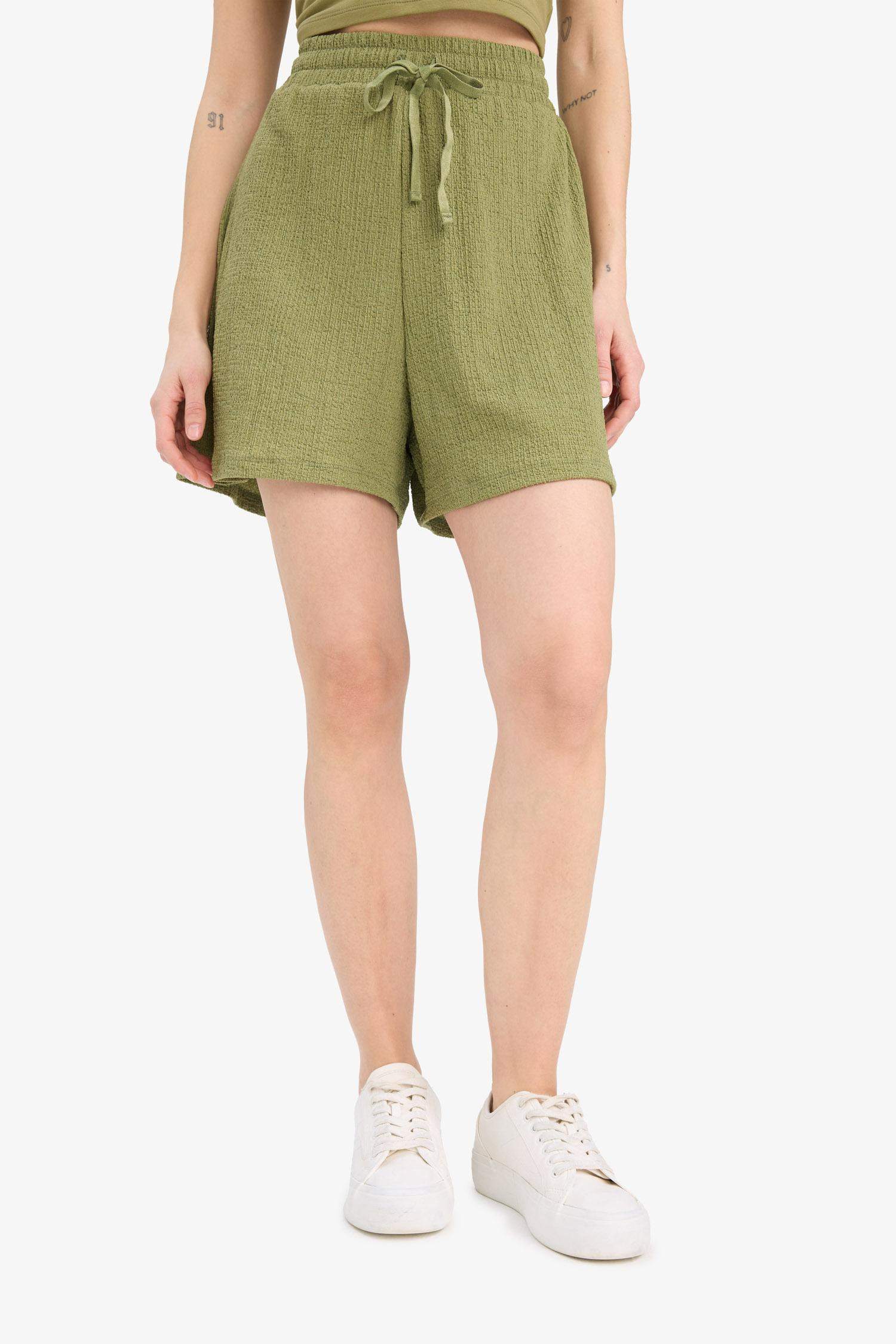 Loose Fit Crepe Shorts