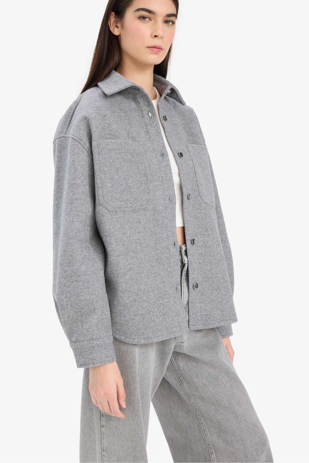 Shirt Collar Flanel Long Sleeve Shirt