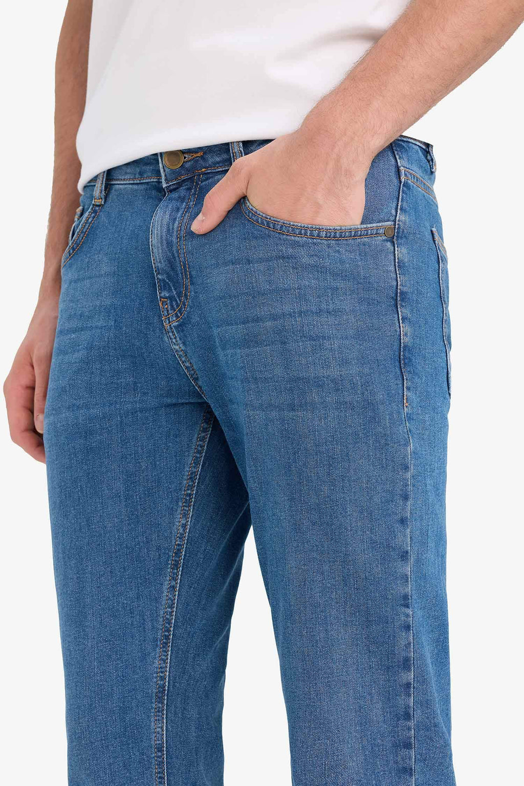 Sergio Regular Fit Regular Cut Normal Waist Straight Leg Jeans