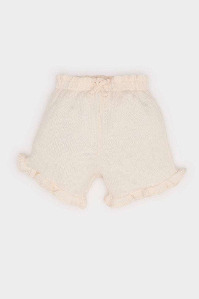 Baby Girl Regular Fit Waffle Shorts Main Image