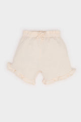 Baby Girl Regular Fit Waffle Shorts
