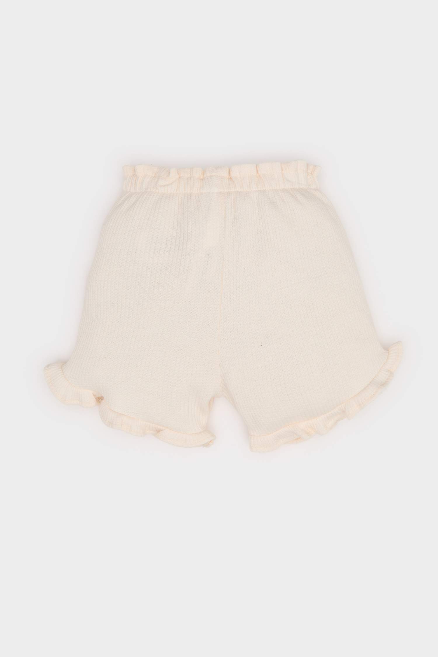 Baby Girl Regular Fit Waffle Shorts
