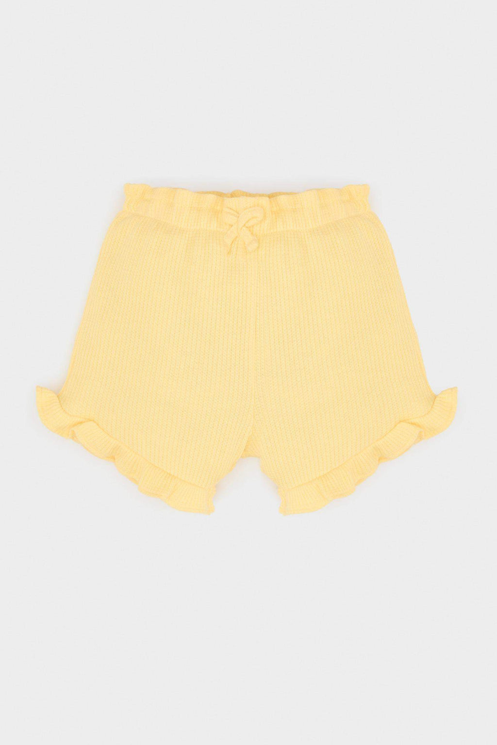 Baby Girl Regular Fit Waffle Shorts