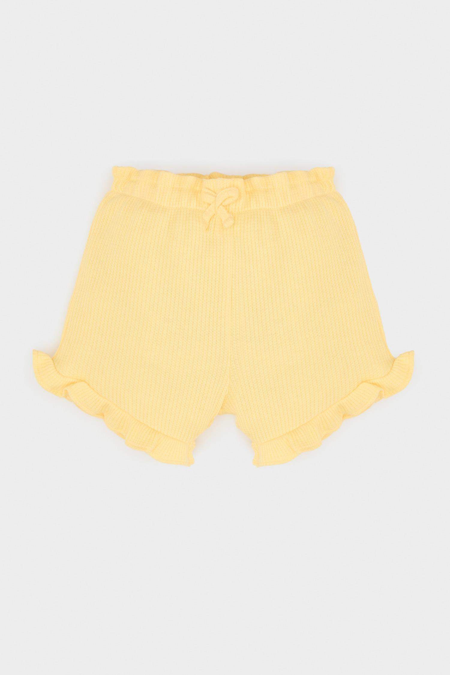 Baby Girl Regular Fit Waffle Shorts