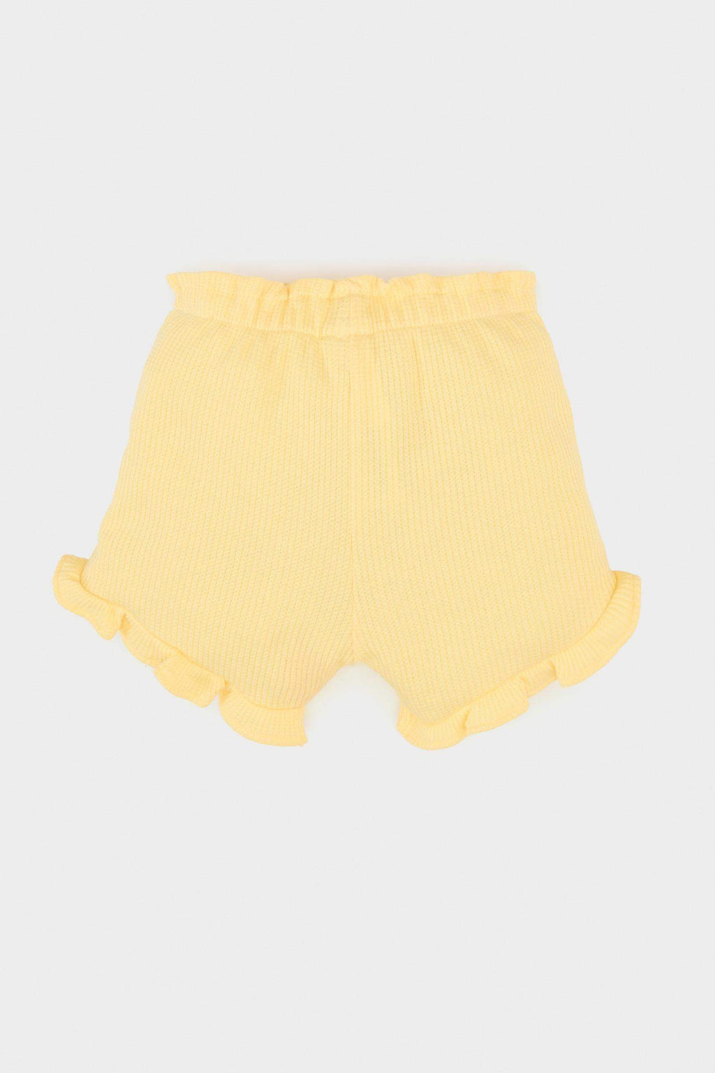 Baby Girl Regular Fit Waffle Shorts