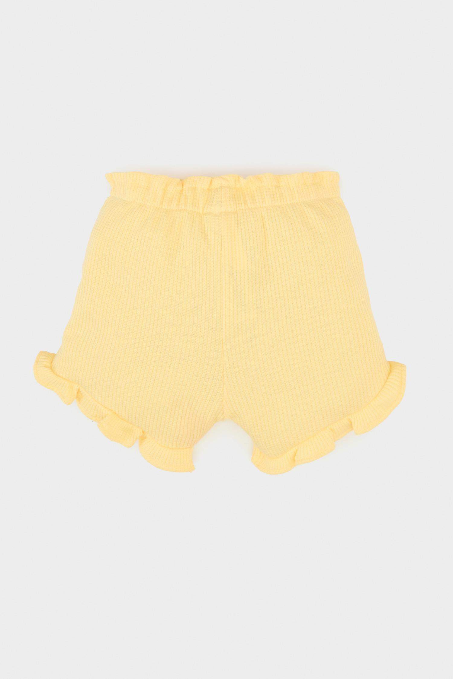 Baby Girl Regular Fit Waffle Shorts