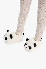 Boys Panda Themed Flat Sole Slippers