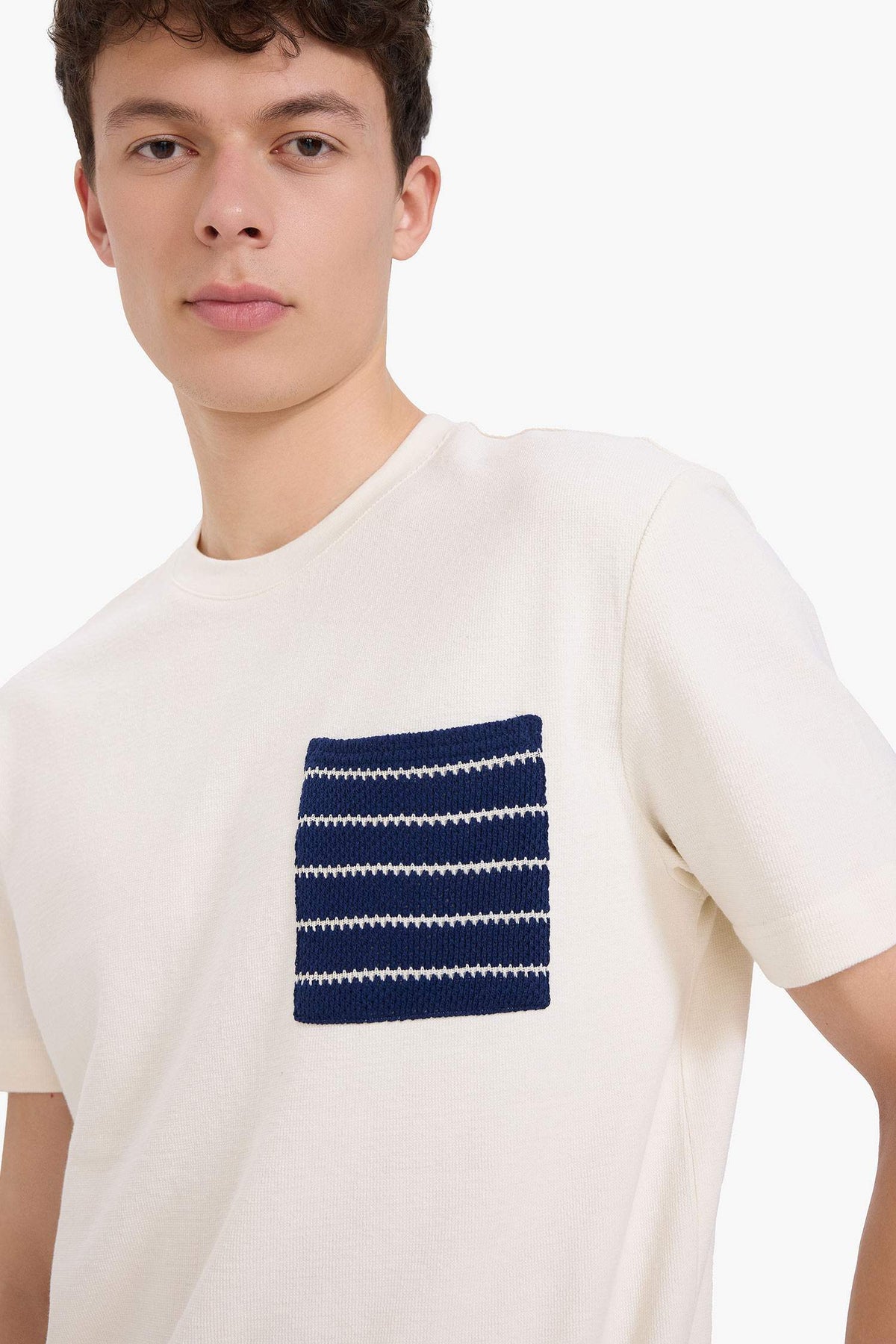 100% Cotton Regular Fit Crew Neck Short Sleeve Terry Cloth T-Shirt