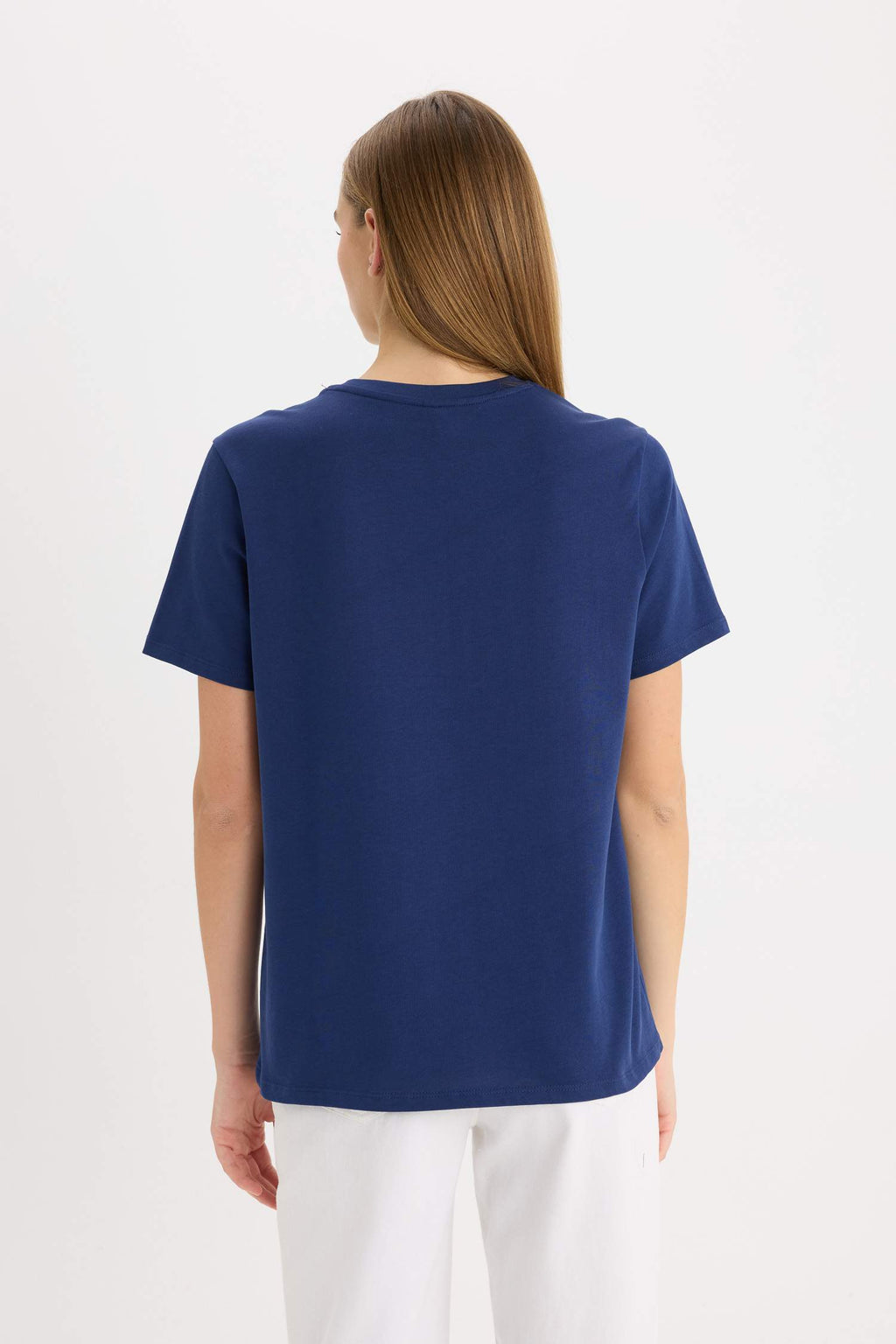 Regular Fit Crew Neck Basic White Premium T-Shirt