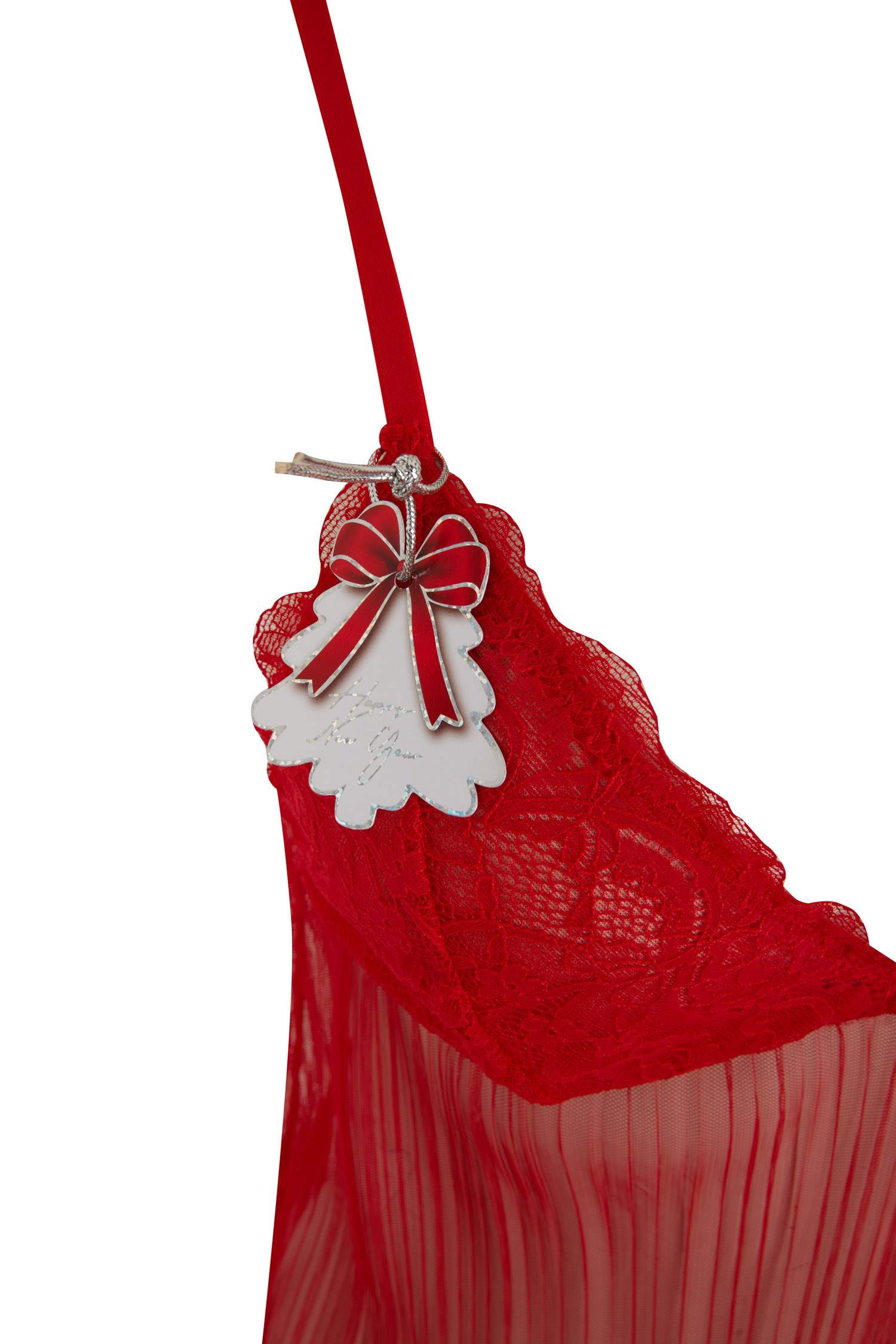 Triangle Lace Red Top