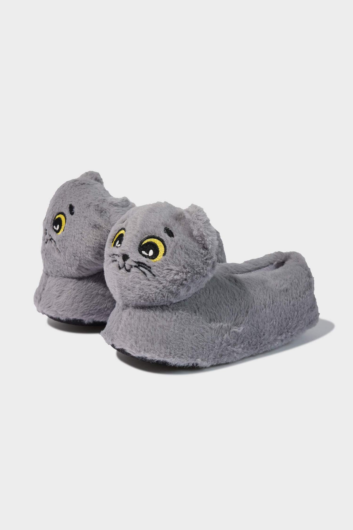 Girls Cat Themed Flat Sole Slippers
